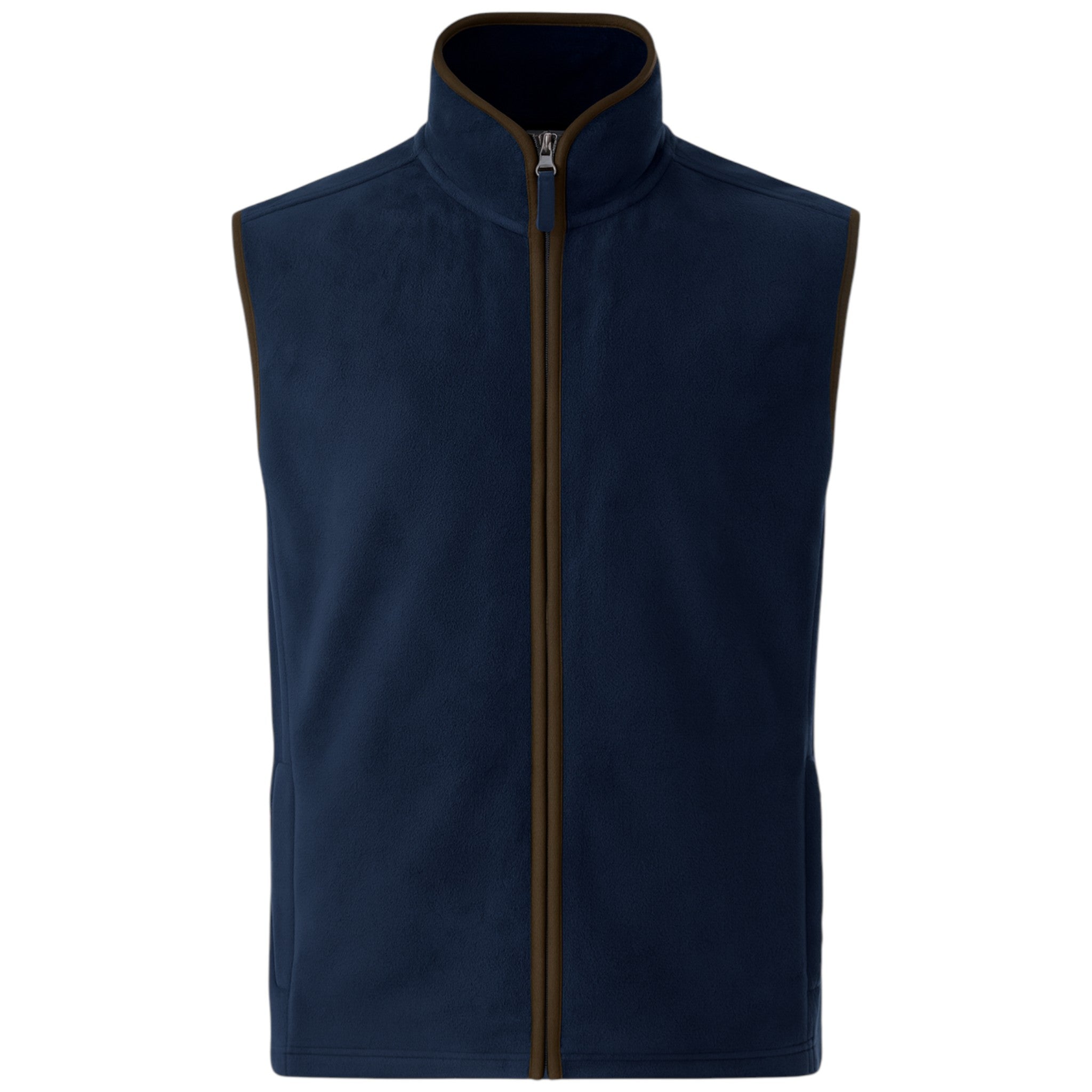 Nicky Adams men's navy fleece bodywarmer – high quality, sleeveless outdoor gilet with 2 zipped side pockets, ideal for walking, fishing, and all-season wear